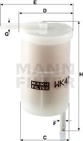Mann-Filter WK 47 - Топливный фильтр autodif.ru