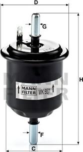 Mann-Filter WK 55/1 - Топливный фильтр autodif.ru