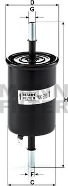 Mann-Filter WK 55/3 - Топливный фильтр autodif.ru