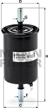 Mann-Filter WK 55/2 - Топливный фильтр autodif.ru