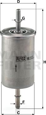 Mann-Filter WK 512/2 - Топливный фильтр autodif.ru