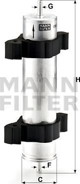 Mann-Filter WK 521/2 - Топливный фильтр autodif.ru