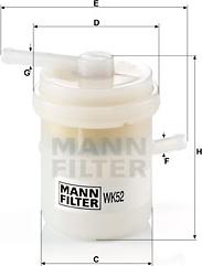Mann-Filter WK 52 - Топливный фильтр autodif.ru