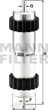 Mann-Filter WK 6008 - Топливный фильтр autodif.ru