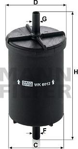 Mann-Filter WK 6012 - Топливный фильтр autodif.ru