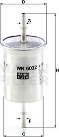Mann-Filter WK 6032 - Топливный фильтр autodif.ru