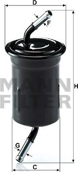 Mann-Filter WK 614/9 - Топливный фильтр autodif.ru