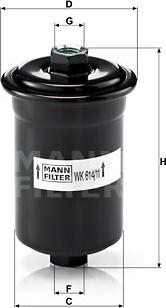 Mann-Filter WK 614/11 - Топливный фильтр autodif.ru