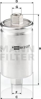 Mann-Filter WK 612/5 - Фильтр топливный LADA SAMARA/NIVA инжектор autodif.ru