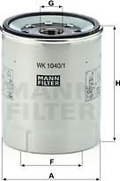 Mann-Filter WK 1040/1 x - Топливный фильтр autodif.ru