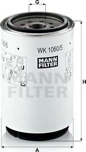 Mann-Filter WK 1060/5 x - Топливный фильтр autodif.ru