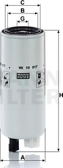 Mann-Filter WK 10 017 x - Топливный фильтр autodif.ru