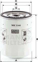 Mann-Filter WK 1144 - Топливный фильтр autodif.ru