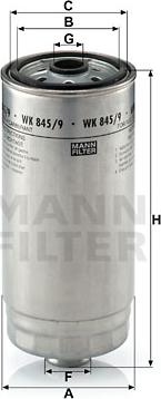 Mann-Filter WK 845/9 - Топливный фильтр autodif.ru