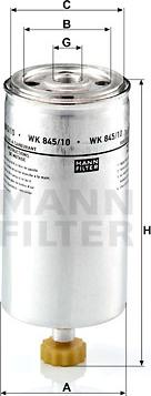 Mann-Filter WK 845/10 - Топливный фильтр autodif.ru