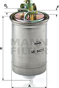 Mann-Filter WK 842/4 - Топливный фильтр autodif.ru