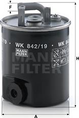 Mann-Filter WK 842/19 - Топливный фильтр autodif.ru