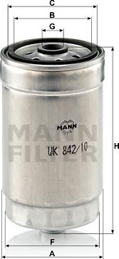 Mann-Filter WK 842/10 - Топливный фильтр autodif.ru