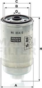 Mann-Filter WK 854/6 - Топливный фильтр autodif.ru