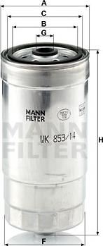 Mann-Filter WK 853/14 - Топливный фильтр autodif.ru
