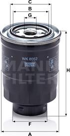 Mann-Filter WK 8052 z - Топливный фильтр autodif.ru