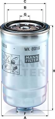 Mann-Filter WK 8019 - Топливный фильтр autodif.ru