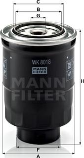 Mann-Filter WK 8018 x - Топливный фильтр autodif.ru