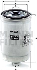 Mann-Filter WK 8030 - Фильтр топливный Hyundai ix20, i30 + i30 cw (FD), KIA Venga - all 1,4-1,6 CRDi autodif.ru