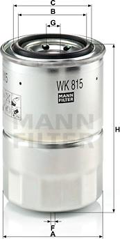 Mann-Filter WK 815 x - Топливный фильтр autodif.ru