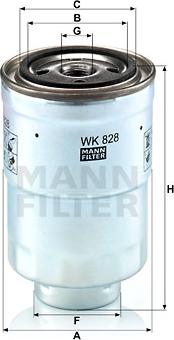 Mann-Filter WK 828 x - Топливный фильтр autodif.ru