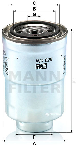 Mann-Filter WK 828 - Топливный фильтр autodif.ru