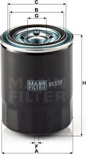 Mann-Filter WK 822/4 - Топливный фильтр autodif.ru