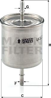 Mann-Filter WK 822/2 - Топливный фильтр autodif.ru