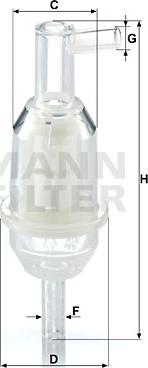Mann-Filter WK 31/5 - Топливный фильтр autodif.ru