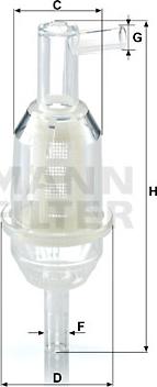 Mann-Filter WK 31/11 - Топливный фильтр autodif.ru