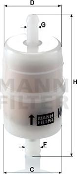 Mann-Filter WK 32/6 - Топливный фильтр autodif.ru