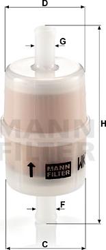 Mann-Filter WK 32/7 - фильтр топливный!\MB CLS C218, E-Klasse W/S212, GL X166, M-Klasse W166 autodif.ru
