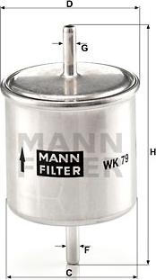 Mann-Filter WK 79 - Топливный фильтр autodif.ru