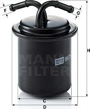 Mann-Filter WK 711 - Фильтр топливный SUBARU IMPREZA/LEGACY/FORESTER autodif.ru