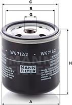 Mann-Filter WK 712/2 - Топливный фильтр autodif.ru