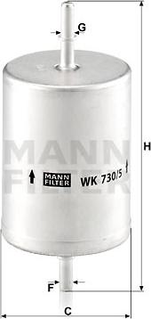 Mann-Filter WK 730/5 - Топливный фильтр autodif.ru