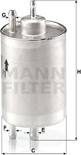 Mann-Filter WK 720/1 - Топливный фильтр autodif.ru