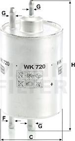 Mann-Filter WK 720 - Топливный фильтр autodif.ru
