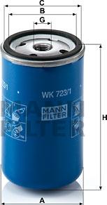 Mann-Filter WK 723/1 - Топливный фильтр autodif.ru