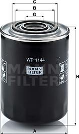Mann-Filter WP 1144 - Масляный фильтр autodif.ru