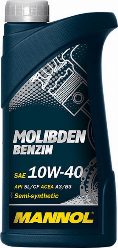 Mannol 1120 - Масло моторное Mannol Molibden Benzin 10W40 полусинтетическое 1 л 1120 autodif.ru