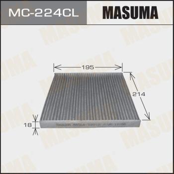 MASUMA MC-224CL - Фильтр салона Toyota Yaris (Japan) 99-05, RAV 4 00-06, Subaru Outback (diesel) 04-09 MASUMA уголь autodif.ru
