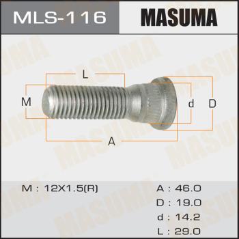 MASUMA MLS116 - Ступица колеса, поворотный кулак autodif.ru