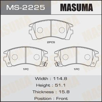 MASUMA MS-2225 - Колодки  дисковые Masuma  MS-2225 /  AN-325K autodif.ru