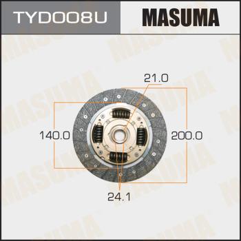 MASUMA TYD008U - Диск сцепления, фрикцион autodif.ru